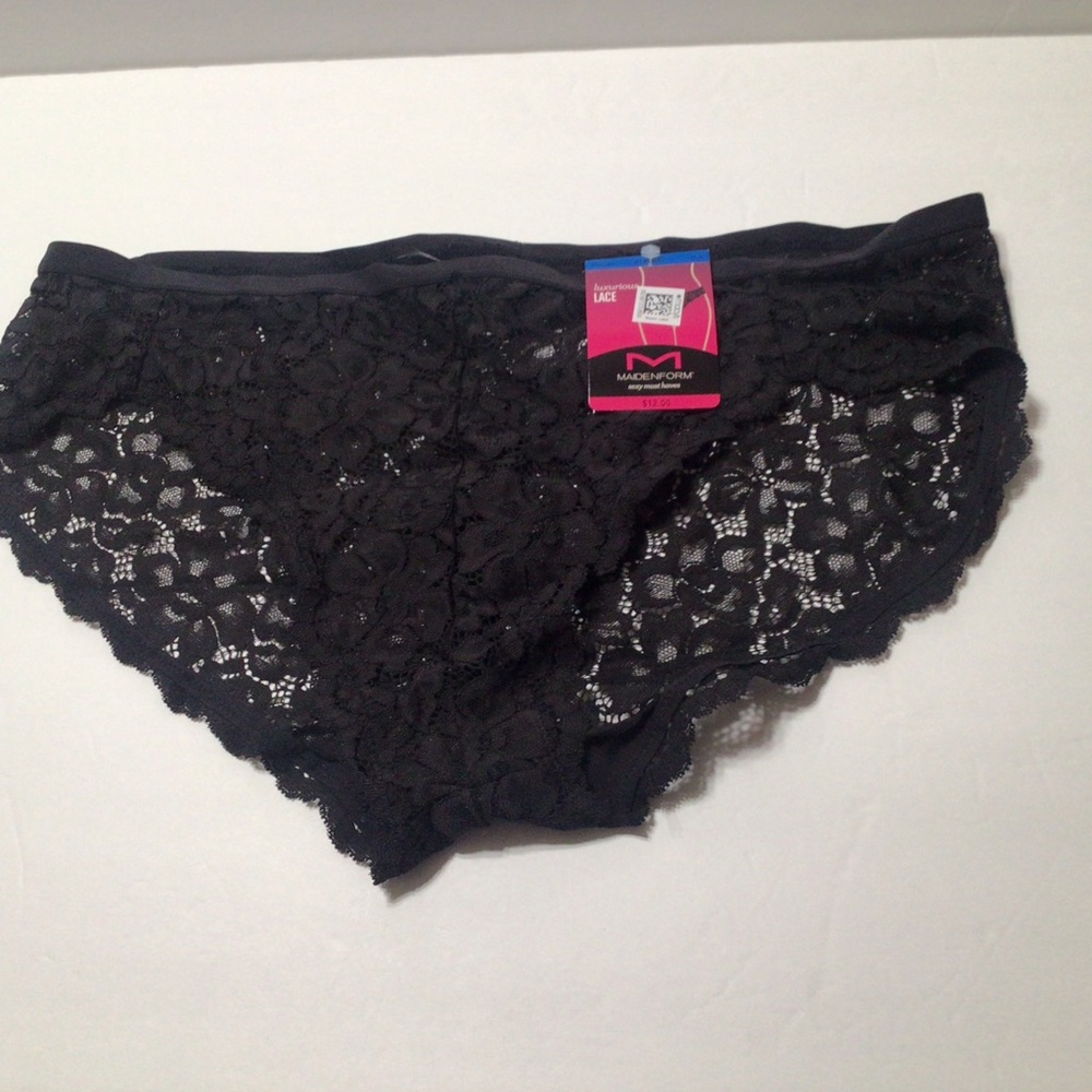 Maidenform Black Lace Women's Bikini Briefs Size XL